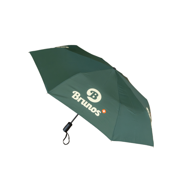 Brunos Regenschirm offen seitlich