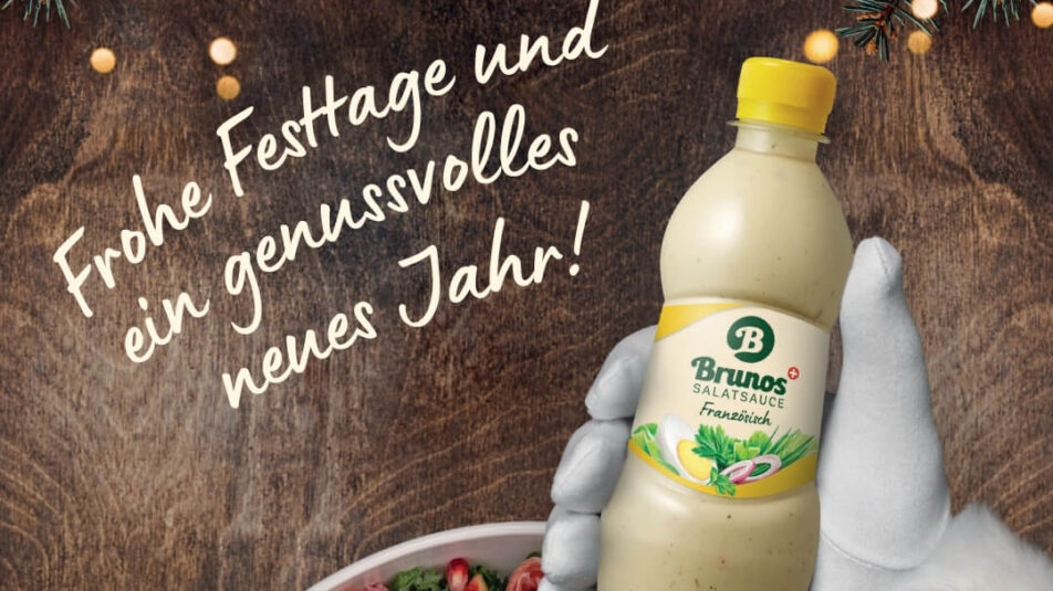 Brunos Jahresrückblick. Brunos Salatsauce Französisch mit einem festlichen Salat.